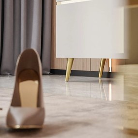 ZÁVESNÝ TV STOLÍK NESSIE NA NOŽIČKÁCH KAŠMÍR + ZLATÝ 180 cm