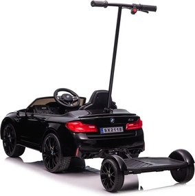 LEAN CARS BMW M5 Autíčko na batérie s rodičovskou platformou Čierne lakované