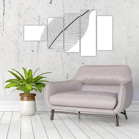 Obraz - list na bielom pozadí