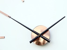 Nástěnné samolepící hodiny Carlo 75 cm hnědé