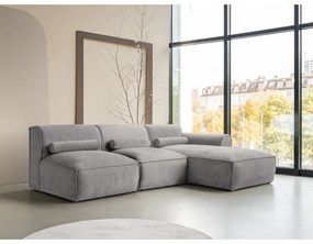 Svetlosivá rohová pohovka (pravý roh) Flex Felix – Miuform