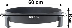 Záhradné ohnisko liatinové 60 cm – prenosné ohnisko na drevo do záhrady