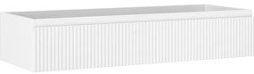 Mexen Rivel, kúpeľňová skrinka 120 cm, 1 zásuvka, drážkovaná, biela matná, 91A20-12023-1-BF01