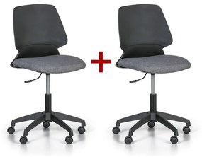 Kancelárska stolička CROOK 1+1 ZADARMO, sivá