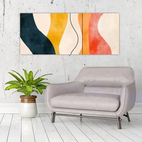 Obraz - Minimalistická farebná ilustrácia II. (120x50 cm)