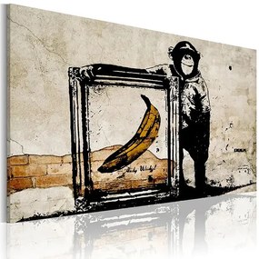 Obraz - Inspired by Banksy - sepia Veľkosť: 120x80, Verzia: Premium Print