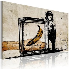 Obraz - Inspired by Banksy - sepia Veľkosť: 60x40, Verzia: Premium Print