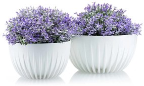 Kvetináč STRIPPED ECO 24 cm biely