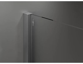 Mexen Velar, sprchový kút s posuvnými dverami 130 x 75 cm, 8mm sklo námraza, brúsený grafit, 871-130-075-31-95
