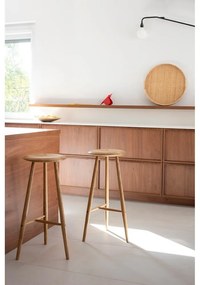 Barová stolička z dubového dreva v prírodnej farbe (výška sedadla 75 cm) Blanc – Gazzda