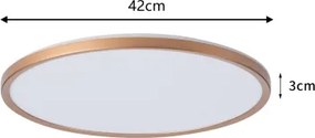 Brilagi - ultratenké kúpeľňové stropné LED svietidlo 24W/230V, priemer 42 cm, ružové zlato, IP54