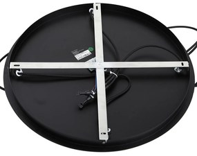 Moderné závesné svietidlo čierne s dymovým sklom - Jia