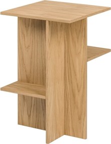 Nočný stolík v dekore duba s poličkami v prírodnej farbe Atik – noo.ma