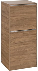 VILLEROY &amp; BOCH Subway 3.0 závesná bočná skrinka nízka, 1 dvierka + 1 zásuvka, pánty vpravo, 400 x 362 x 860 mm, Oak Kansas, C59500RH