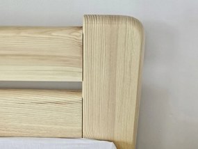 Detská posteľ z masívu borovice EURO - 200x90 cm - prírodná