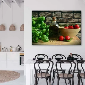 Gario Obraz na plátne Bazalka v kuchyni Rozmery: 120 x 80 cm