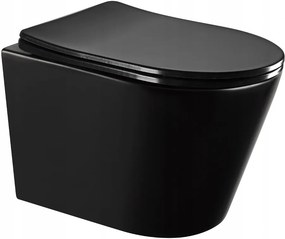 Závesný WC set MEXEN RICO 35 cm s doskou v2 čierny