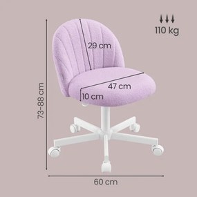 Kozmetická stolička s kolieskami TEDDY OBGB35027P101 fialová