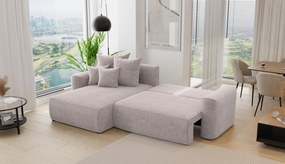 Rohová sedačka Baria (L) (svetlohnedá). Akcia -20%. Vlastná spoľahlivá doprava až k Vám domov. 1133081