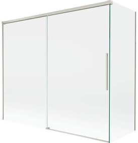 Mexen Rox, 2-krídlová posuvná vaňová zástena 180 + 90 x 150 cm, 8mm číre sklo, oceľový profil, 8C9-180-090-97-00