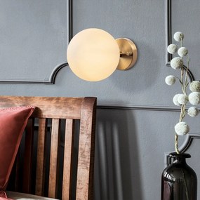 Nástenné svietidlo v bielej a bronzovej farbe ø 15 cm Atmaca – Opviq lights