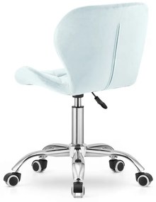 Set do pracovne stôl TAYLOR 80x50 cm dub sonoma + kreslo AVOLA VELVET svetlo modré