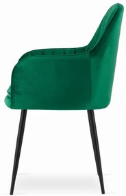 Jedálenská stolička LUGO zelená (čierne nohy)