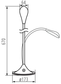 Kanlux 22342 - LED Stmievateľná flexibilná stolná lampa FRANCO LED/6,8W/230V biela