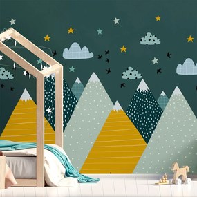 Nástenná samolepka Ambiance Giant Kid Sticker Scandinavian Mountains Ziska