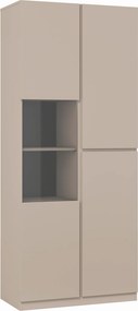 XXXLutz VITRÍNA, taupe, 79,4/187,5/40 cm MID.YOU - Sklenené vitríny - 000127000411