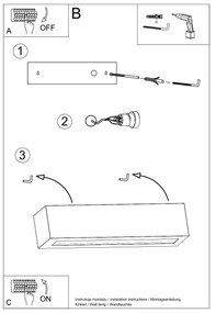 Nástenné svietidlo Vega, 1x čierne keramické tienidlo