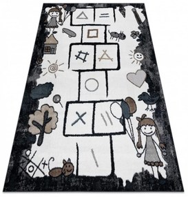 Detský kusový koberec Skákací panák čierny 280x370cm