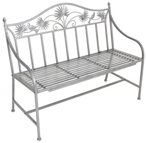 Sivá kovová záhradná lavica Talin - Garden Pleasure