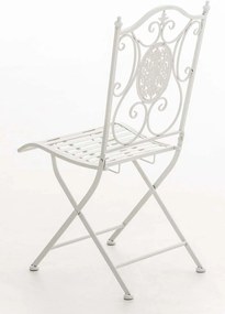 Kovová skladacia stolička Sibell - Biela
