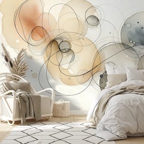 Samolepiaca tapeta abstraktné akvarelové kruhy