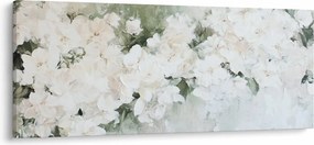 Obraz - Abstrakcia bielych kvetov (120x50 cm)