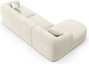 Béžová menčestrová rohová pohovka (ľavý roh/s leňoškou) Campi – Cosmopolitan Design