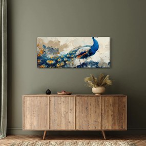 Obraz - Páv, maľba (120x50 cm)