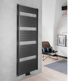 Aqualine Aqualine, TONDI vykurovacie teleso 600x1690 mm, stredové pripojenie, čierna matná, DT496T