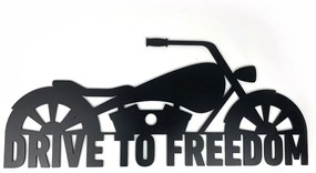 Veselá Stena Drevená nástenná čierna dekorácia Drive to Freedom