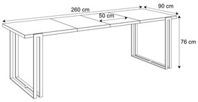 Jedálensky rozkladací stôl KALEN dub sonoma Rozmer stola: 140/240x80cm