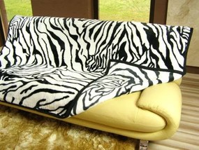 Luxusné deky z akrylu 160 x 210cm zebra č.23