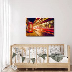 Obraz červené londýnske telefónne búdky (90x60 cm)