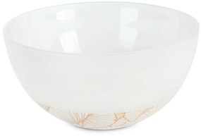 DEKORAČNÁ SKLENENÁ MISKA LIMITED COLLECTION LUNA 25X15 CM BIELA