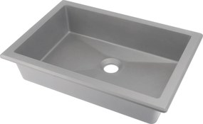Deante Zápustné / poddoskové umývadlo Correo 50x35 cm - CQR SU5U, granit, sivá metalic