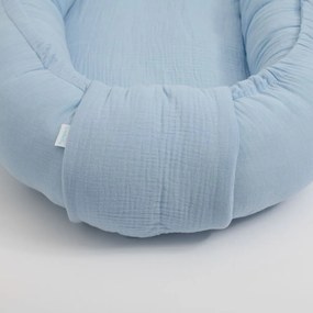 Mušelínové hniezdočko pre bábätko New Baby modré