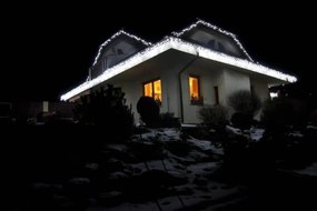 DECOLED Sada LED svetiel pre dom, 9+1 zdarma, LED biela s bleskom, čierny kábel