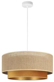 Luster na lane SARTA 1xE27/60W/230V medený/jutový