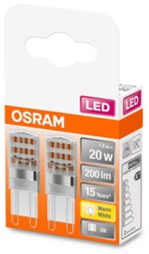 OSRAM kolíková LED G9 1,9W 2.700K číra balenie 2ks