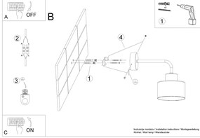 Nástenné svietidlo Savar, 1x čierne kovové tienidlo